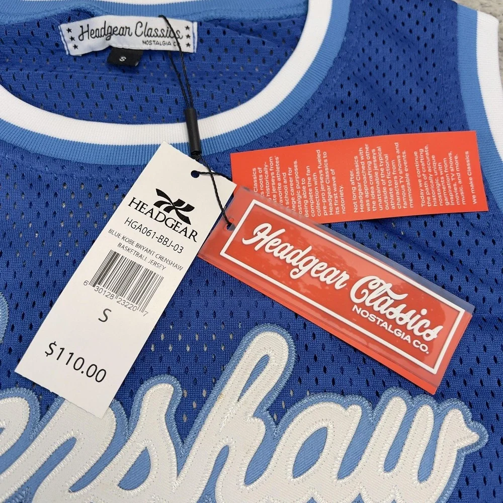 Crenshaw Jersey Mens Small Blue NBA Basketball Kobe Bryant 8 Headgear Classics